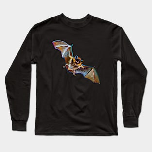 Spooky Bat Pattern with Stars by Robert Phelps Long Sleeve T-Shirt